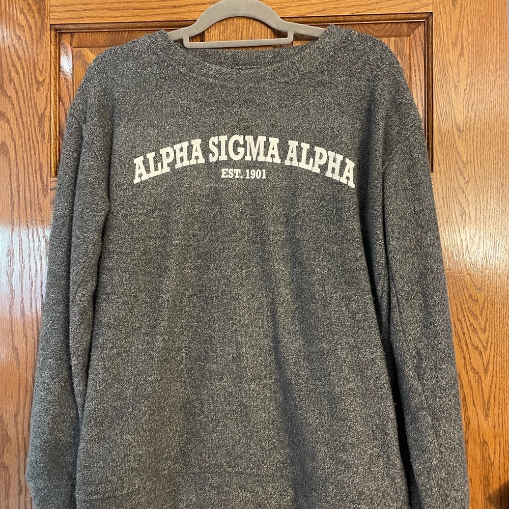 Alpha Sigma Alpha Soft cozy grey sorority sweatshirt